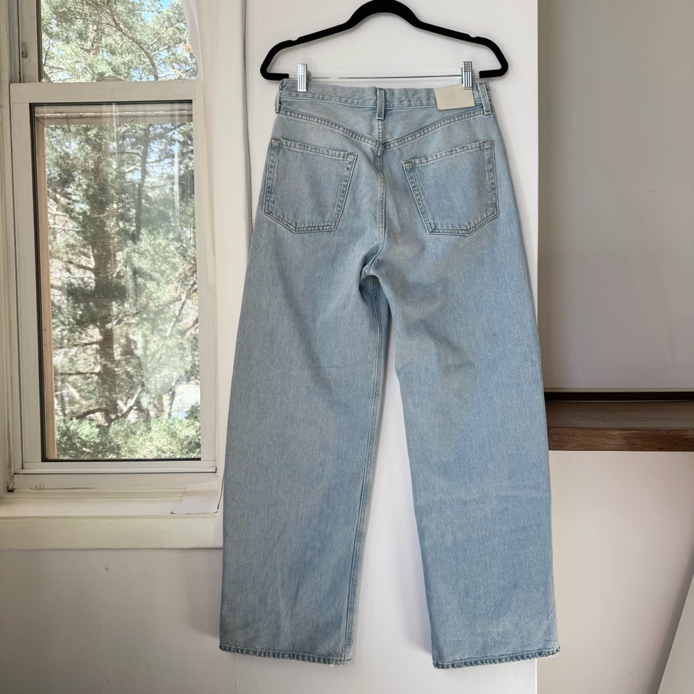 Citizens of Humanity Ayla Baggy Cuffed Crop Wide Leg Jeans Gemini Light Blue 28 - Picture 12 of 15